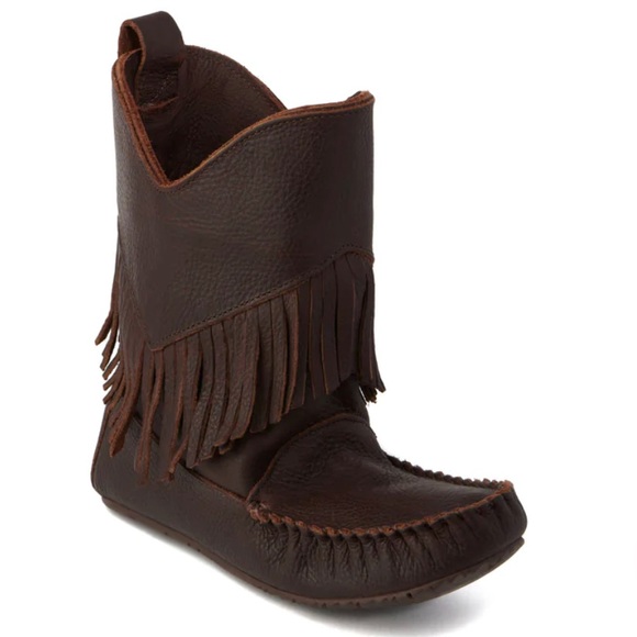 Manitobah Mukluks Shoes - Manitobah Mukluks- Okotoks Grain Leather Moccasins, Cocoa, Size 8